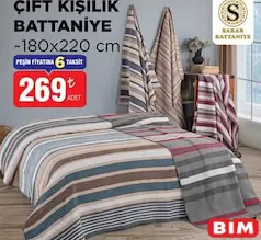 SARAR ÇİFT KİŞİLİK BATTANİYE fiyat ve kampanya bilgisi